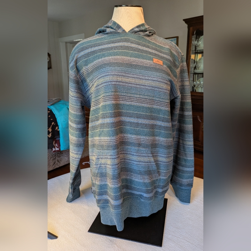 O'Neill Blue and Gray Striped Hoodie